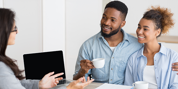 Couple meeting with financial advisor